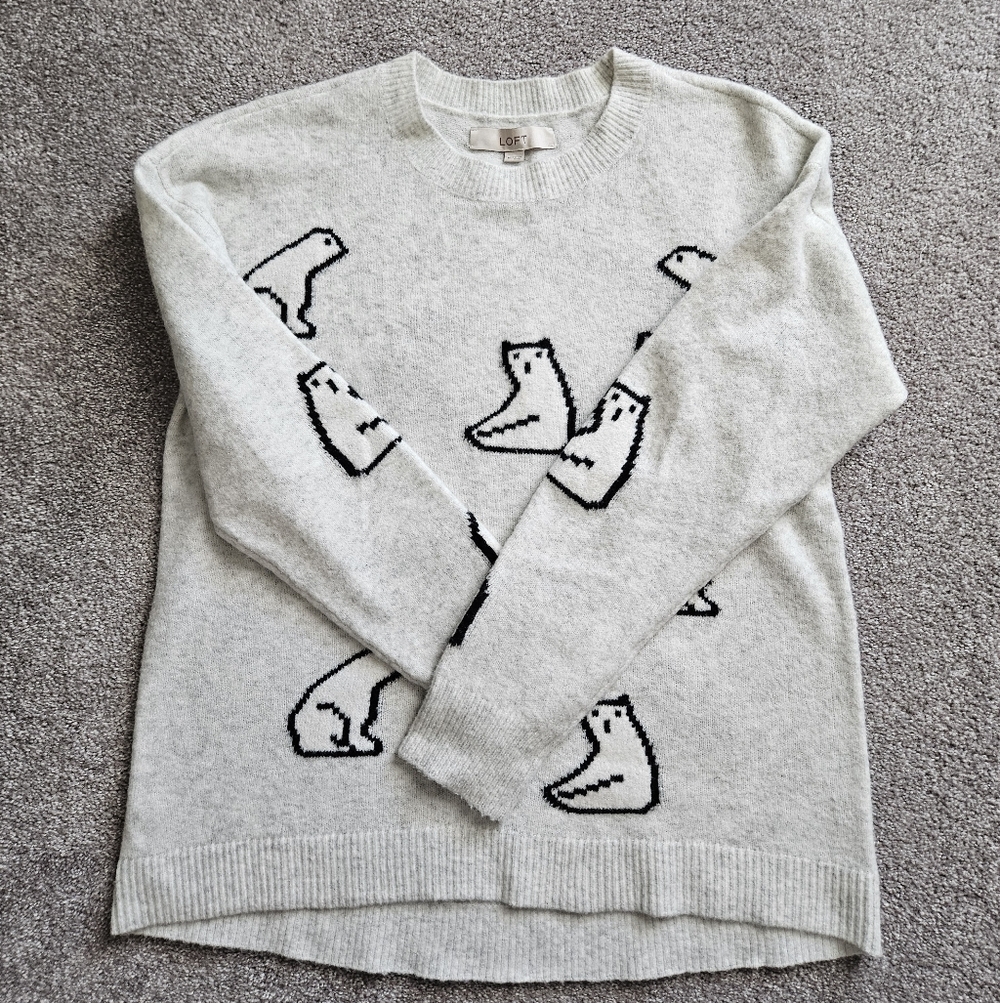 LOFT polar bear sweater